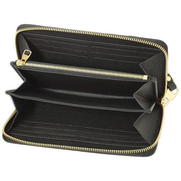 Louis Vuitton Bicolor Monogram Emplant Zippy wallet Black Beige - Picture 5 of 7